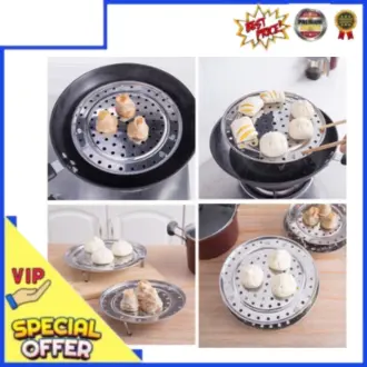 Alas Kukusan Stainless Anti Lengket / Alas Panci Kukus Steamer Rack Stainless / Kukusan Serbaguna Kitchenware 6