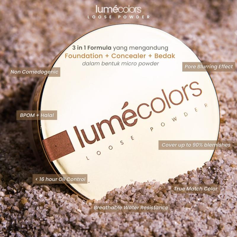 Lumecolors Loose Powder Pore Blurring Effect With Oil Control Bedak Tabur Tahan Lama Flawless Ringan 7