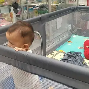 [COD]Pagar Bayi Bermain Playpen Anak 200x200cm Mandi Bola Aman Kokoh Mudah Dipasang Kolam Bermain Lipat Besar Pembatas Kasur Untuk Bayi Balita Rumah Hadiah Anak Playground Indoor