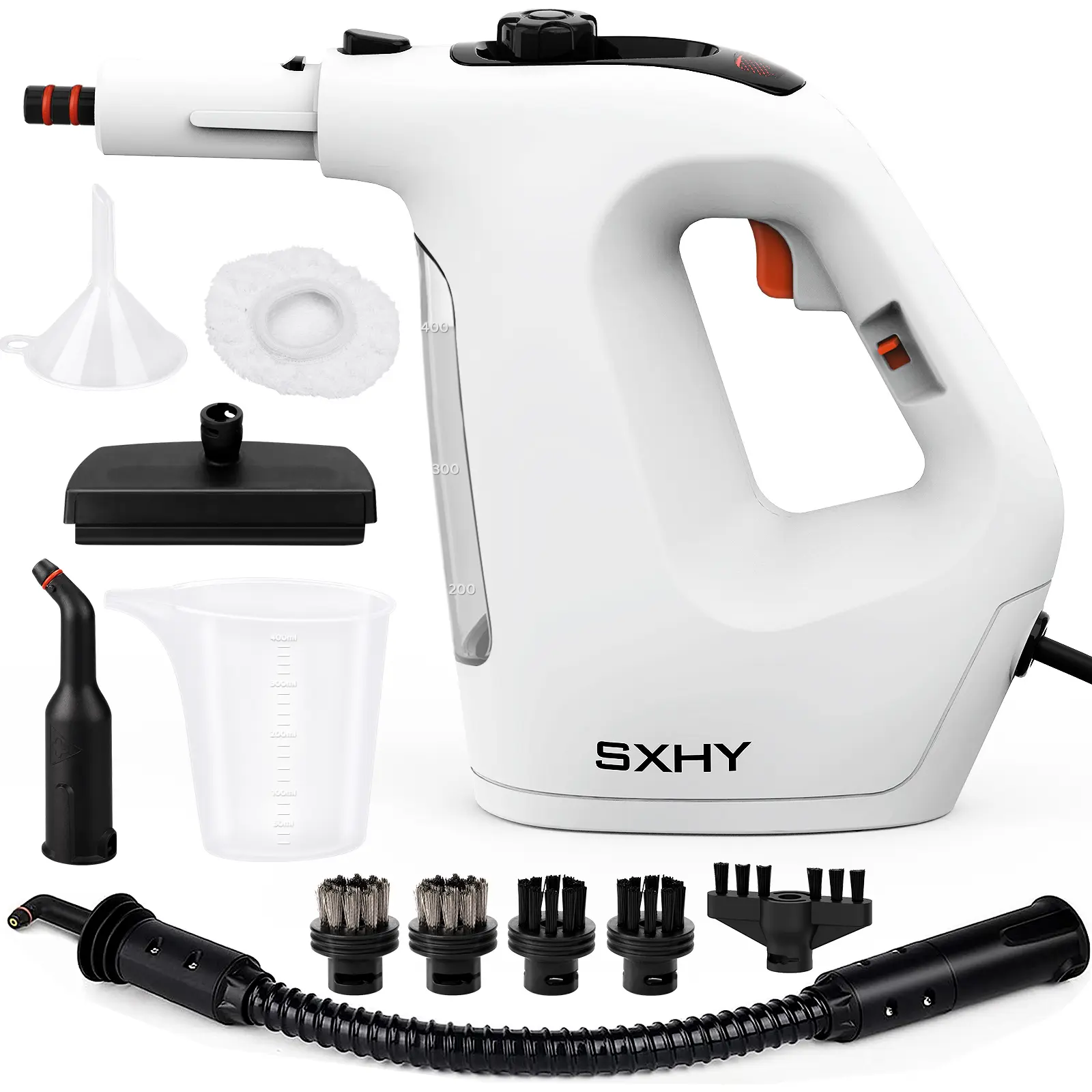 Portable Steam Cleaners,Steam Cleaner Handheld for the home multi purpose,Transparent Water Tank-11-Piece Accessory Kit for Sofa,Shower,Upholstery,Car and More-Unlimited Use Time Steamer Cleaning