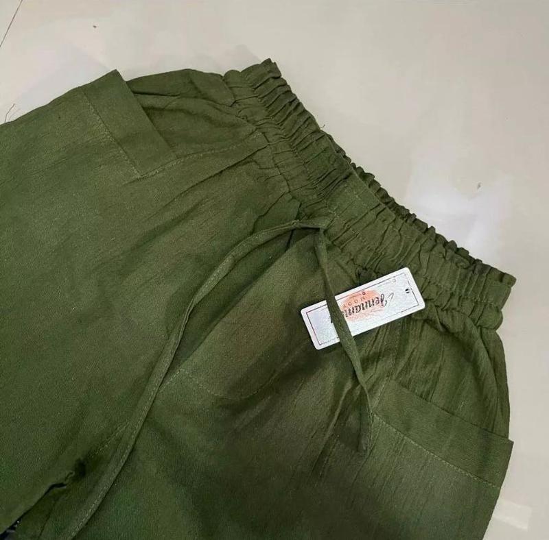 GHEA | Haruka Pants Basic - Kain Linen Crinkle Premium - Celana Wanita Panjang 7/9 Pinggang Karet Melar Nyaman 5