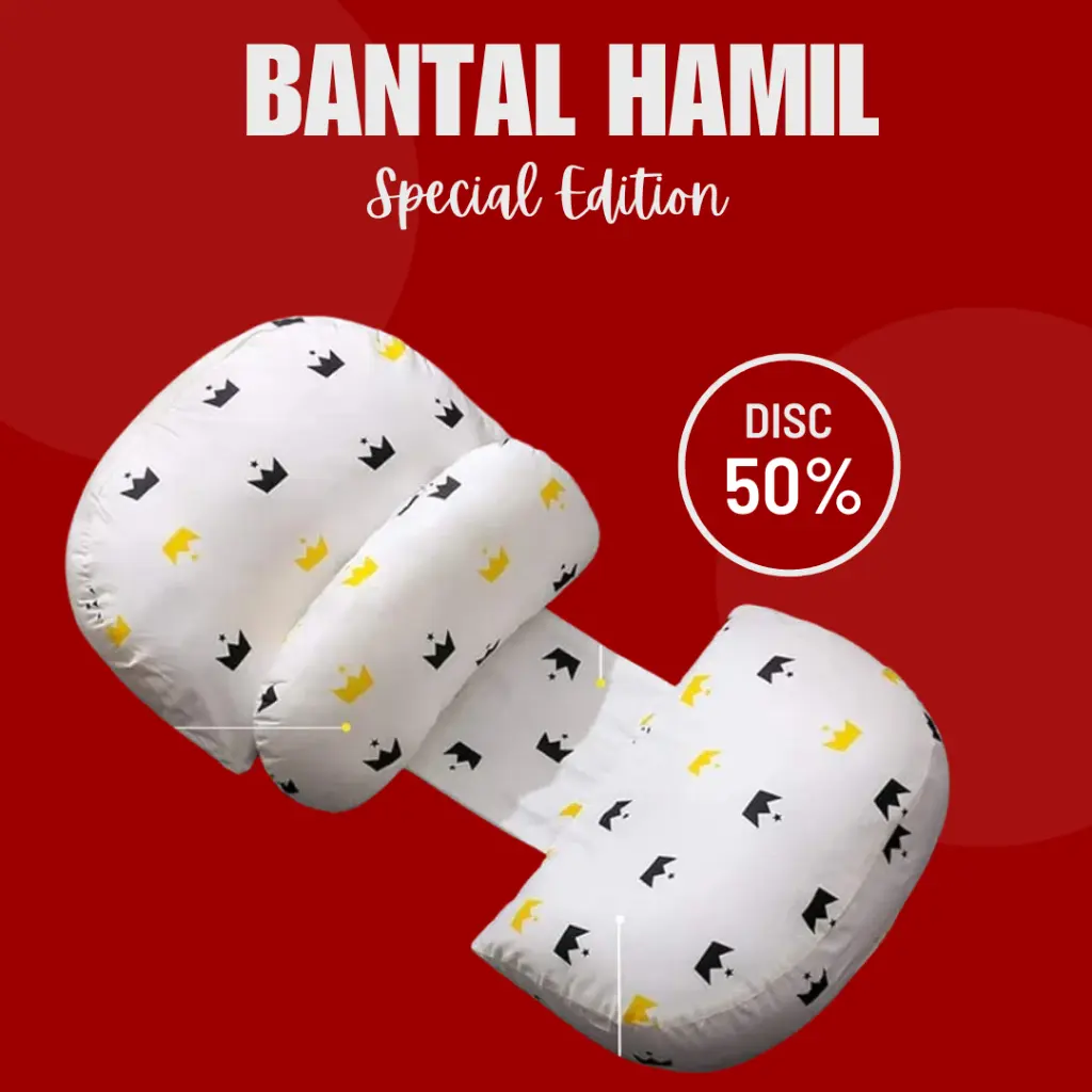 TERLARIS Bantal Ibu Hamil Penyangga Perut Ibu Hamil Perlengkapan Ibu Hamil Free Tas