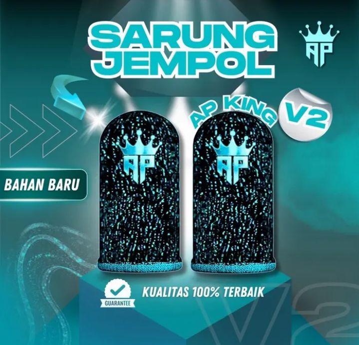 AP King Sarung Jempol V4 Logo Reflective Responsif Sensi Game FF untuk Free Fire Gaming by Andra ST Tipe Responsif Sensif Cleaning