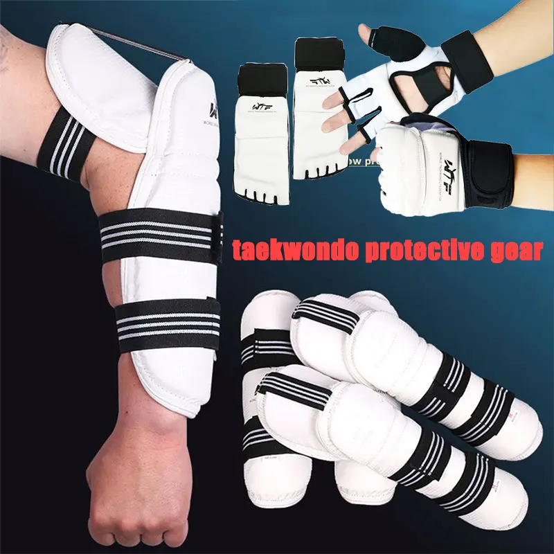 Taekwondo Sanda Protective Gear With Elbow Guards Forming Leggings Actual Combat Competition Adult Children