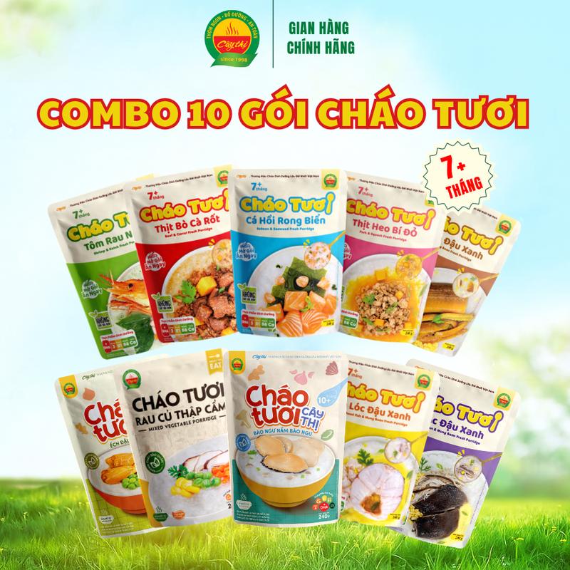 Combo 10 Cháo Tươi Dinh Dưỡng Cây Thị Cháo Tươi Ăn Liền Cung Cấp Đủ Nhóm Dưỡng Chất Cần Thiết