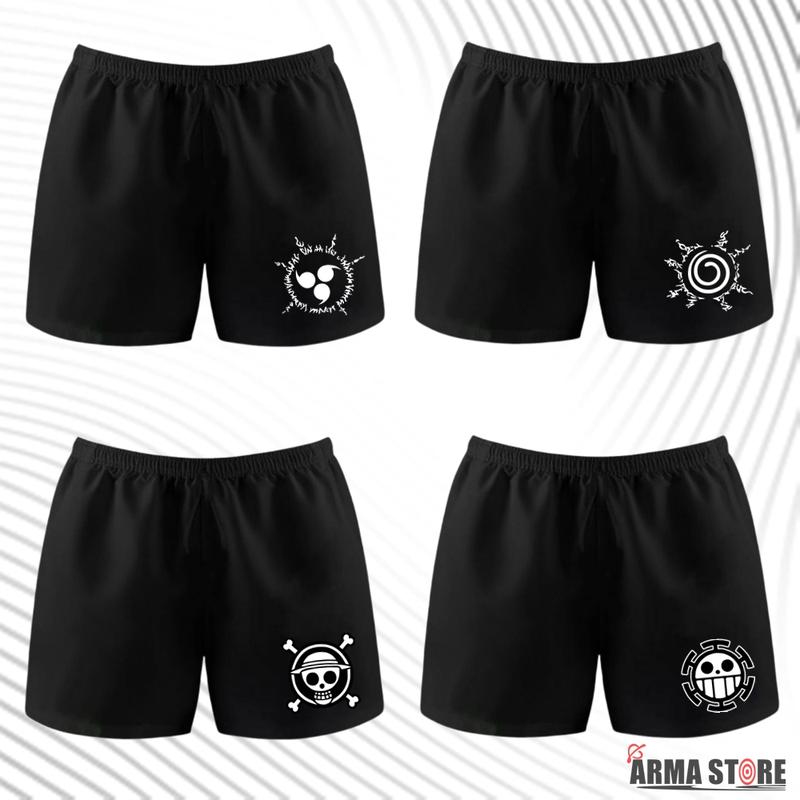 Celana Pendek Boxer Pria dan Wanita untuk Olahraga Harian Santai basic Hitam Motif Keren 0