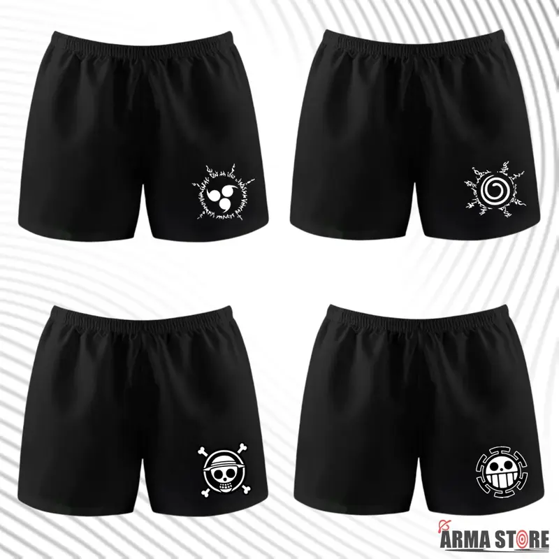 Celana Pendek Boxer Pria dan Wanita untuk Olahraga Harian Santai basic Hitam Motif Keren 0