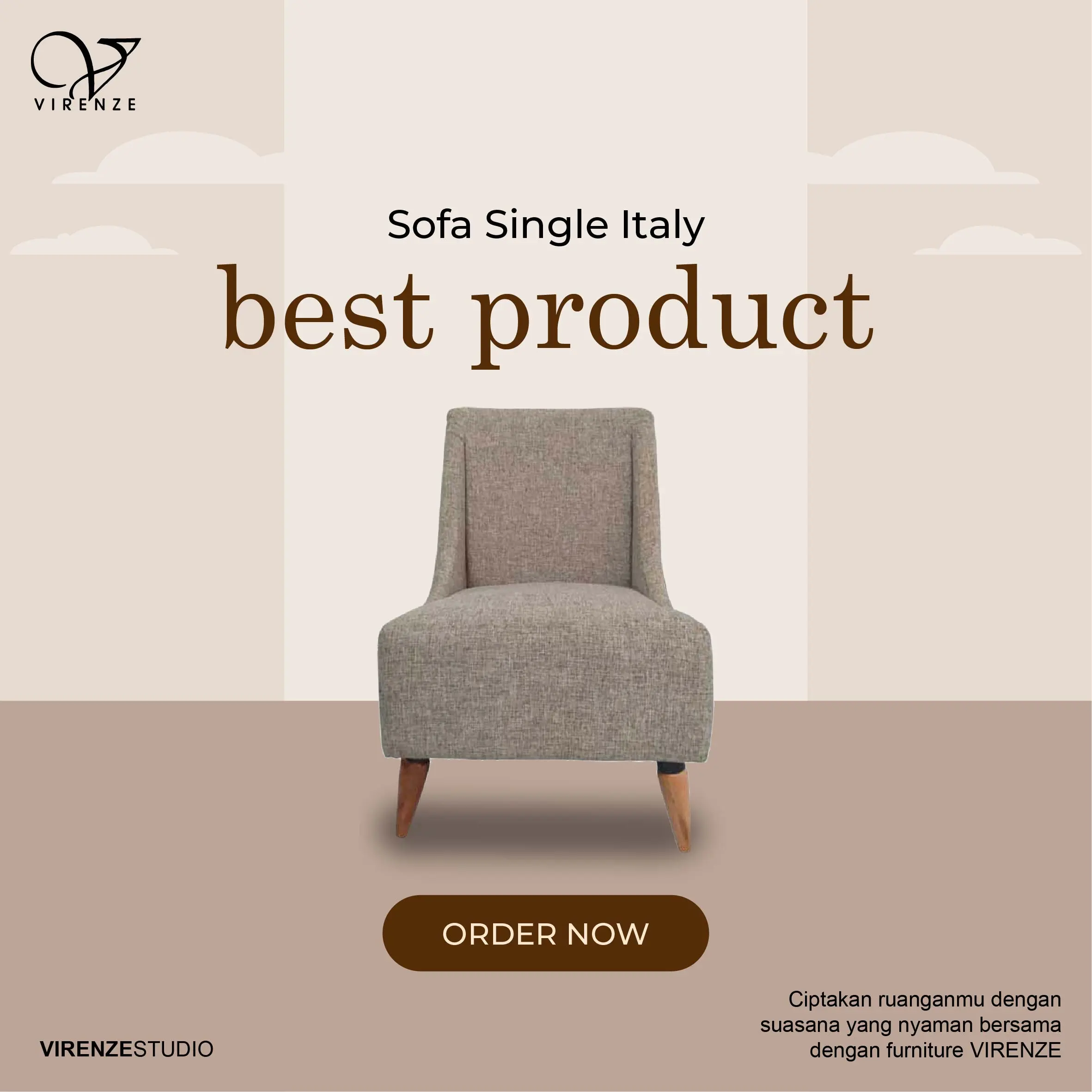 Sofa 1 Seater Sofa 1 Seat Italy Jateng Semarang Salatiga Solo Boyolali Sragen Jatim Ngawi Madiun Yogya dan sekitarnya
