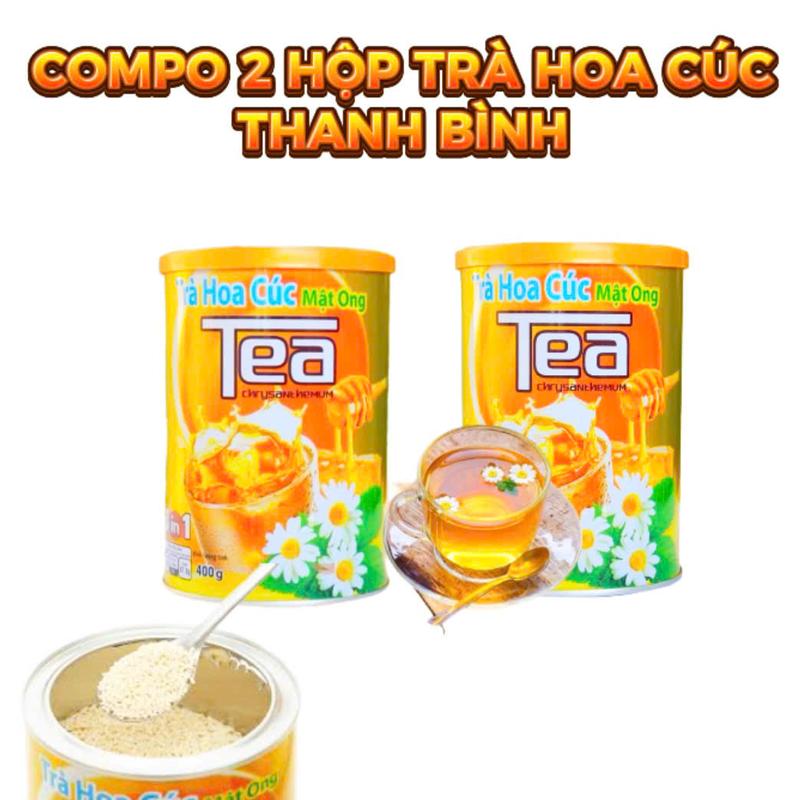 Compo 2 hộp Trà hoa cúc mật ong Thanh Bình hủ 400g - Trà Hòa Tan