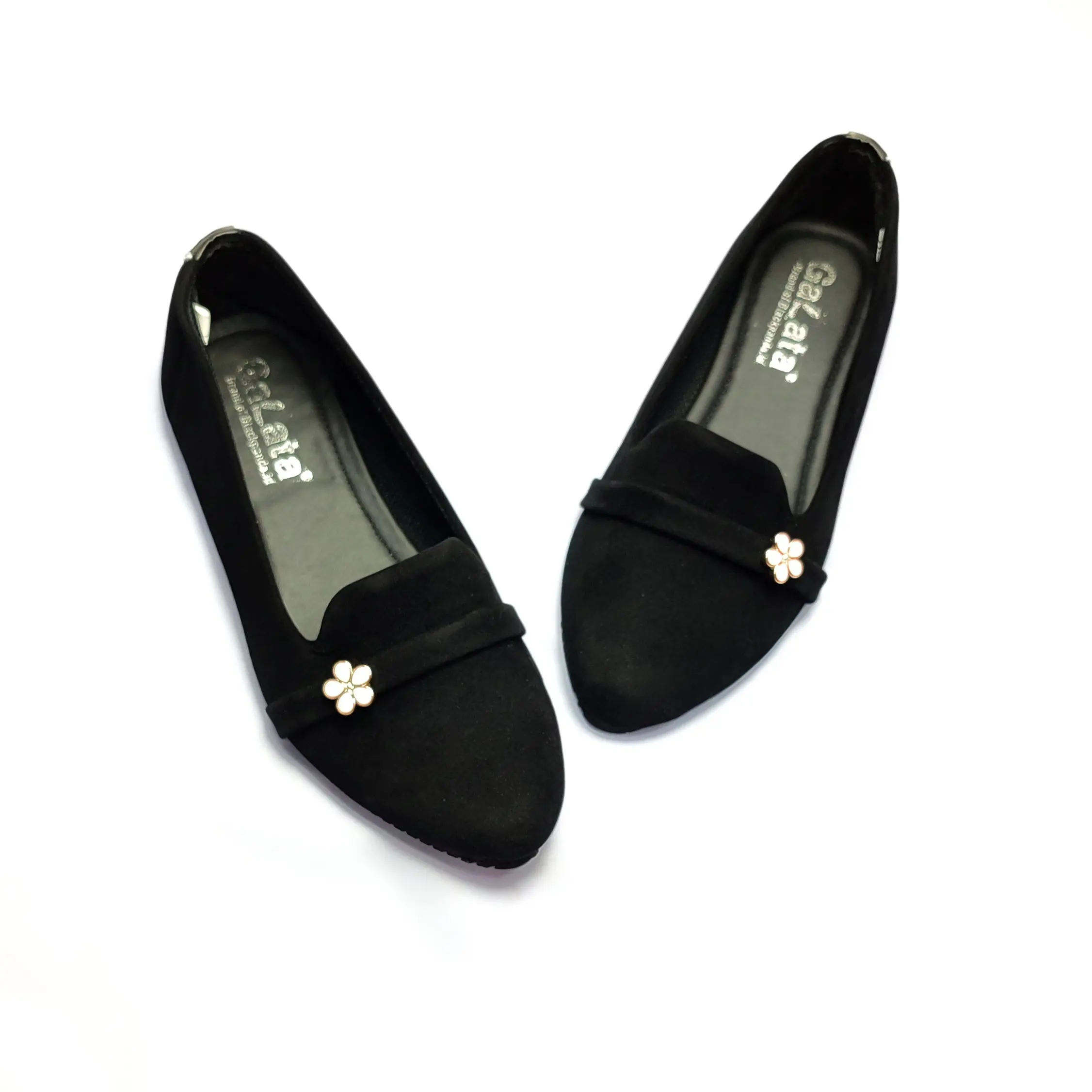 Blackpanda Flona Sepatu Wanita Simpel Flatshoes Hitam Kerja Anti Slip