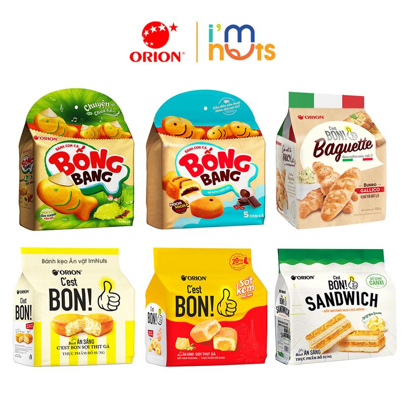 Bánh ăn sáng Cest Bon Orion đủ vị gói nhỏ tiện lợi