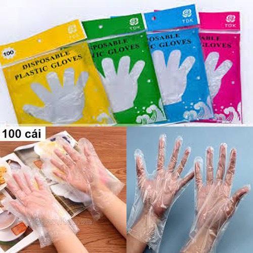 Combo 100 Găng Tay Nilon Dùng 1 Lần Tiện Lợi