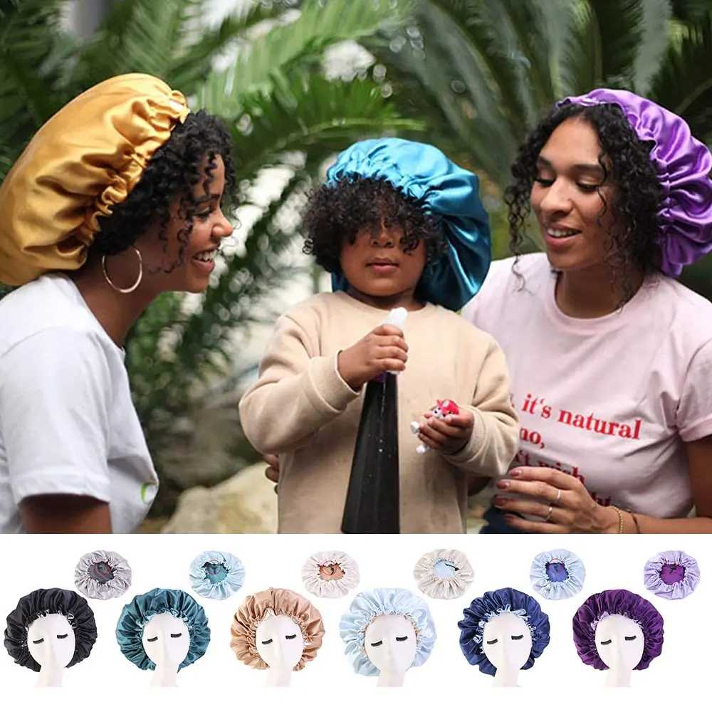Reversible Hair Loss Cover Double Layer Satin Bonnet Head Wrap Hats Night Sleep Hat Chemo Caps