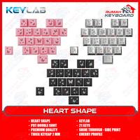 Gambar KEYLAB - HEART SHAPE - 21 KEYS - SIDE PRINT - CHERRY PROFILE - DOUBLE SHOT - SEE THROUGH - KEYCAP - KEYCAPS - Chrome dari Rumah Keyboard Kota Administrasi Jakarta Barat 1 Tokopedia