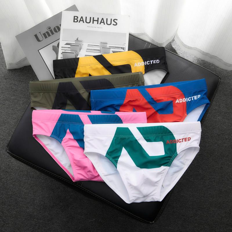 QUẦN BƠI NAM - Dạng Tam Giác AD Họa Tiết Có Túi Đựng Mút Độn - Form Ôm Body Chất Mịn Cao Cấp