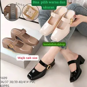 WAJIB NAIK SIZE Sepatu Wedges perempuan bahan  jelly tinggi hak 5cm semua musim 1699-HMD Shoes Cewek Wanita