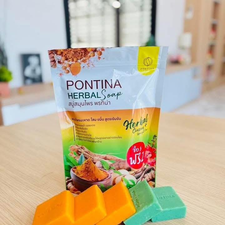 Soap tắm mix nghệ mật ong Thái Lan nhà Mai hỗ trợ tắm trắng 1 bịch 5 cục Dưỡng Da Body Dưỡng Body tặng túi lưới tay