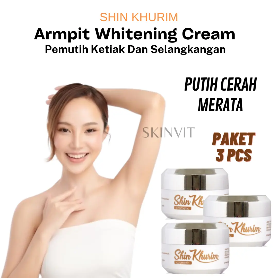 DISKON 3 PCS !! PEMUTIH KETIAK DAN SELANGKANGAN BRPOM SHIN KHURIM ARMPIT WHITENING CREAM