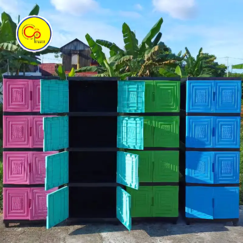 Lemari Plastik Baju Pakaian 4 susun 3 Susub Avio Furniture Minimalis 1