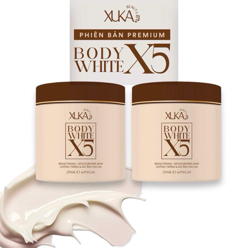 Combo Kem Body White X5 Xuka Beauty 250g - Hỗ Trợ Dưỡng Da