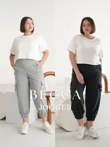 Xtramiles - Becca Jogger Pants 7 Colors | Celana Jogger Wanita Big Size Plus Size