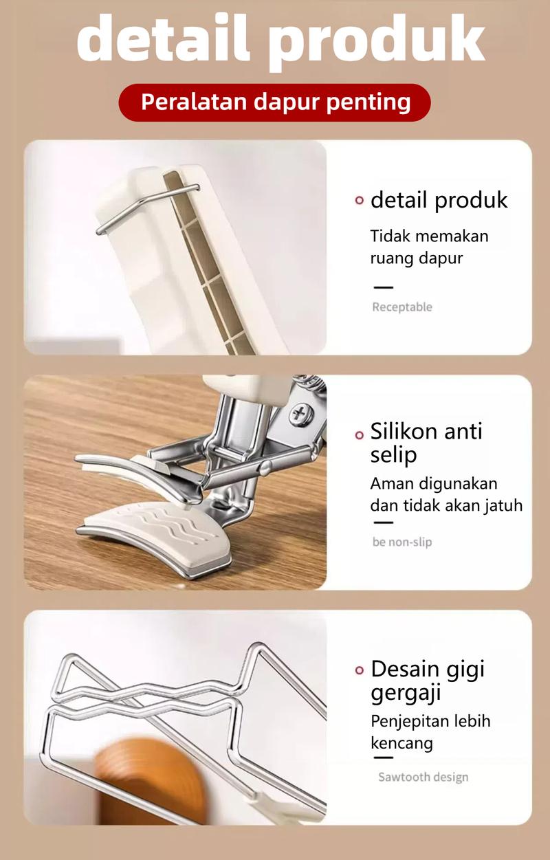 Product Introduction of Penjepit Mangkuk / Penjepit Anti-Panas / Alat Dapur / Penjepit Mangkuk, Piring, Kukusan / Penjepit Anti-Selip dan Anti-Panas / Pengangkat Piring / Alat Dapur Serbaguna 7