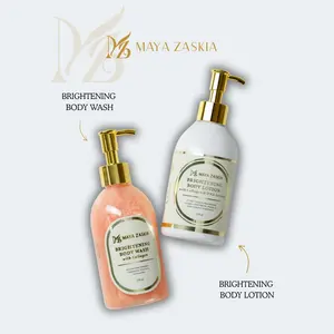 MAYA ZASKIA Bundling 2, Maya Zaskia Brightening Body Lotion with Collagen & DNA Salmon & Brightening Body Wash With Collagen
