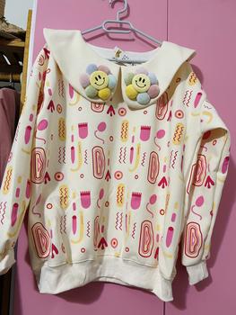 Product Review of Áo nỉ cổ polo bông hoa nổi cao cấp độc lạ nàng thơ Chang Ơiii- áo Tết 2024 cho nữ, áo didika Women Hoodie from C** y** 2