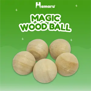 Hamaru Magic Wood Ball Bola Kayu Natural Penghilang Bau Kandang Hamster