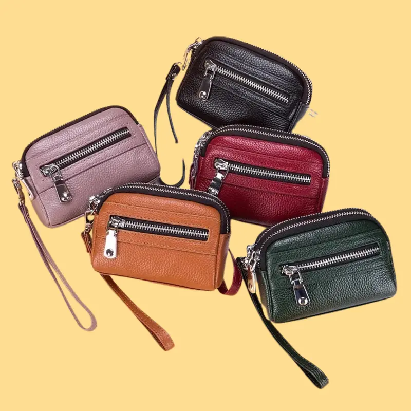 SERBA SEPULUH - Mini Dompet Kulit Ukuran Kecil Muat Uang Receh 0