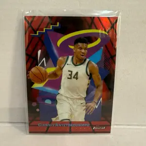 2024-25 Topps Finest Giannis Antetokounmpo Red Refractor #3/8  SSP Bucks MVP