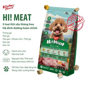 Thức ăn hạt mix viên thịt sấy lạnh Kitchen Flavor Hi Meat cho chó mọi lứa tuổi - Dinh dưỡng hoàn chỉnh