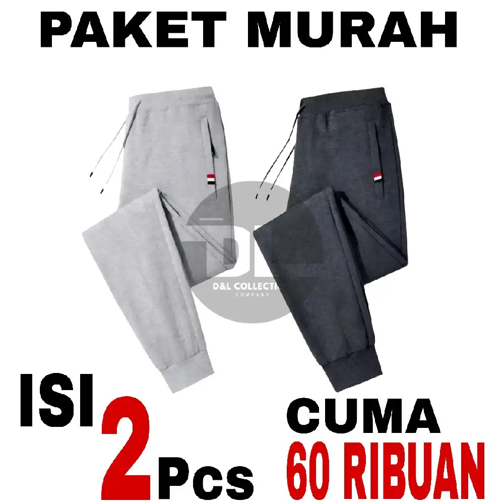 Paket Murah Isi 2 Pcs Celana Joger Panjang Uniseks. Celana Joger Sport/Olahraga Bahan Baby Terry Tebal Lembut Dan Nyaman Menyerap Keringat. 2PCS1PKT adem pas tahan angin swetpants navy Jogger regular random warna joggers Training gym