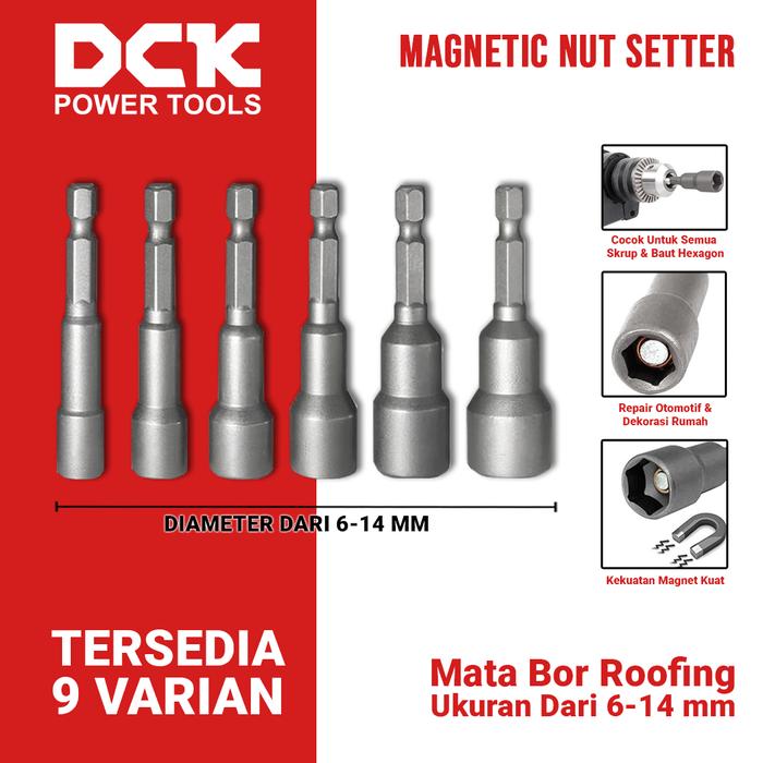 Gambar DCK Magnetic Nut Setter / Mata Bor Roofing 6, 7, 8, 9, 10, 11, 12, 13, 14 mm dari DCK Power Tools Indonesia Kota Administrasi Jakarta Barat Tokopedia