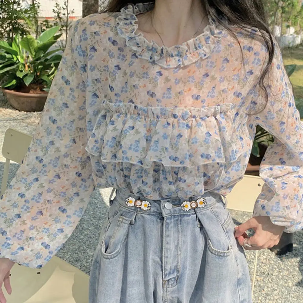 Vintage Trendy  Sweet Flower Geometry Metal Fashion Jewelry Rabbit Women Brooch Jeans Accessories Anti-Exposure Brooch Tightening Waistband Pin