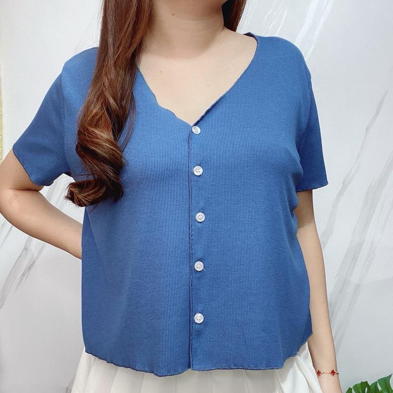 Jayantiacc • Dania Knit Top Vneck Button Atasan Vneck Wanita Kancing 7