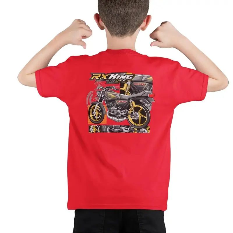Ajoe kids kaos anak anak umur 4-10 tahun sablon depan belakang motif motor RX KING VERSI 1 Fashion 7