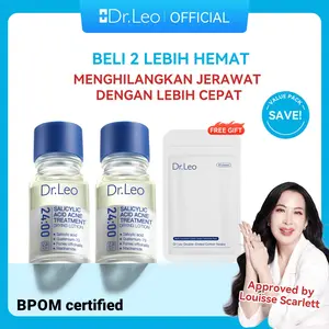 【NO】Dr.Leo Acne Essence Salicylic Acid Anti-Acne Drying Lotion Acne Skincare-10ml Treatments White*2PCS Facial Perawatan Berjerawat Wajah Kering