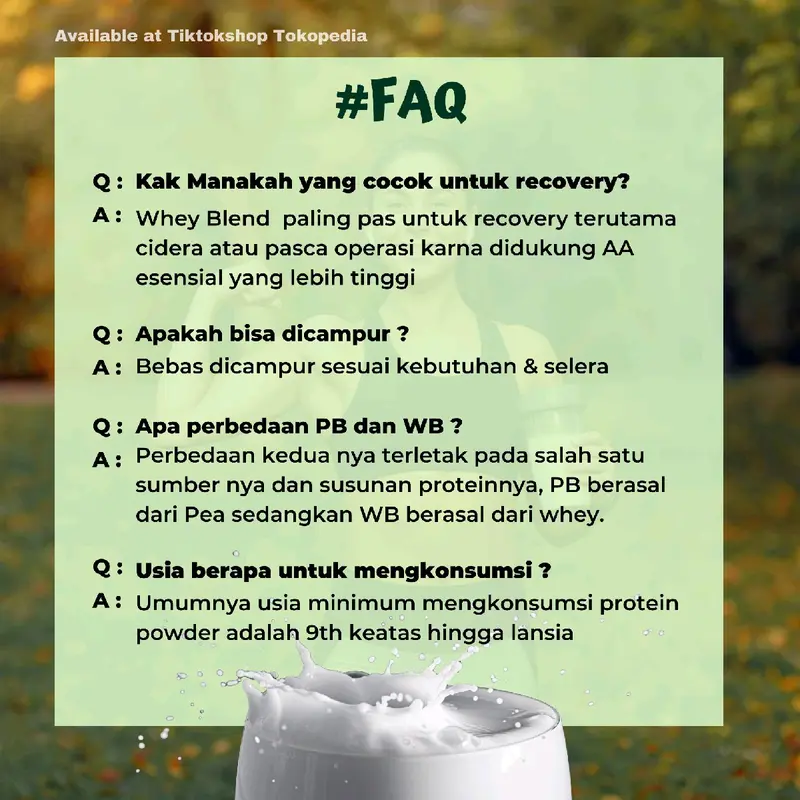 Bubuk Tinggi Protein Infinity 500 Gram - 13 Serving Varian Protein & Whey Blend susu 4