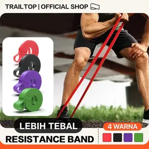 [IREADY]TrailTop Resistance Bands 15-125LBS Alat Fitness OlahragaStar+Gym Alat Yoga Fitness Outdoor 4 Warna Lebih Tebal TPE Material Profesional Grade