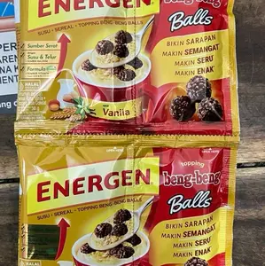 Energen vanilla topping beng beng balls