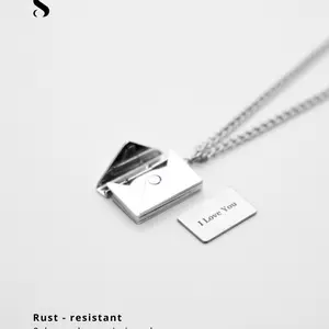 Studio Confidence - Letter Love  Necklace / Hadiah Kalung amplop stainless steel unisex anti karat