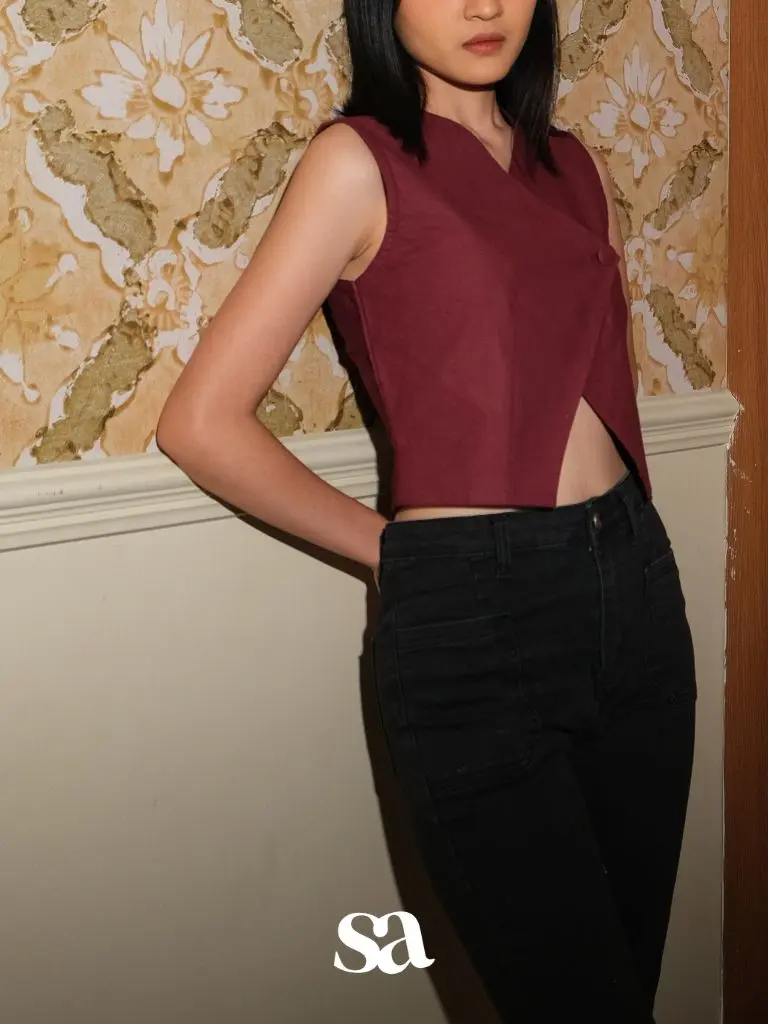 SANE - Twila Asymmetric Top - Atasan Vest Wanita