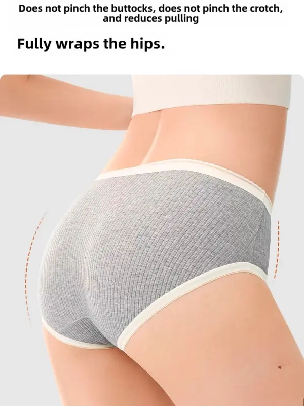 OliVar - Celana Dalam Perempuan Katun Stripes 60s Lembut Comfort Cotton Panty Premium CD Wanita 5