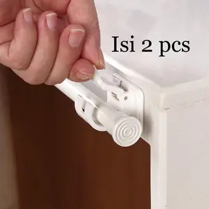 Bracket tiang tongkat flkesibel bracket jepit bracket gorden gorden kolong dapur, gantungan tiang gorden, hook tempel, bracket tiang , klip tiang