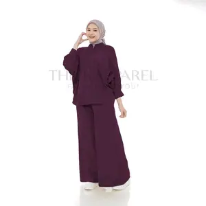 [READY STOCK] THICKAPPAREL - AGNIA Setelan Wanita Celana Kulot - One Set Wanita