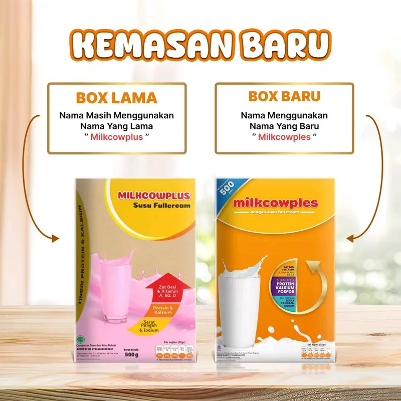 (3 pcs) Milkcowplus Milkcowples Susu Sapi Bubuk Fullcream 500 gram Dairy Powder tinggi protein Anak Hingga Dewasa 2