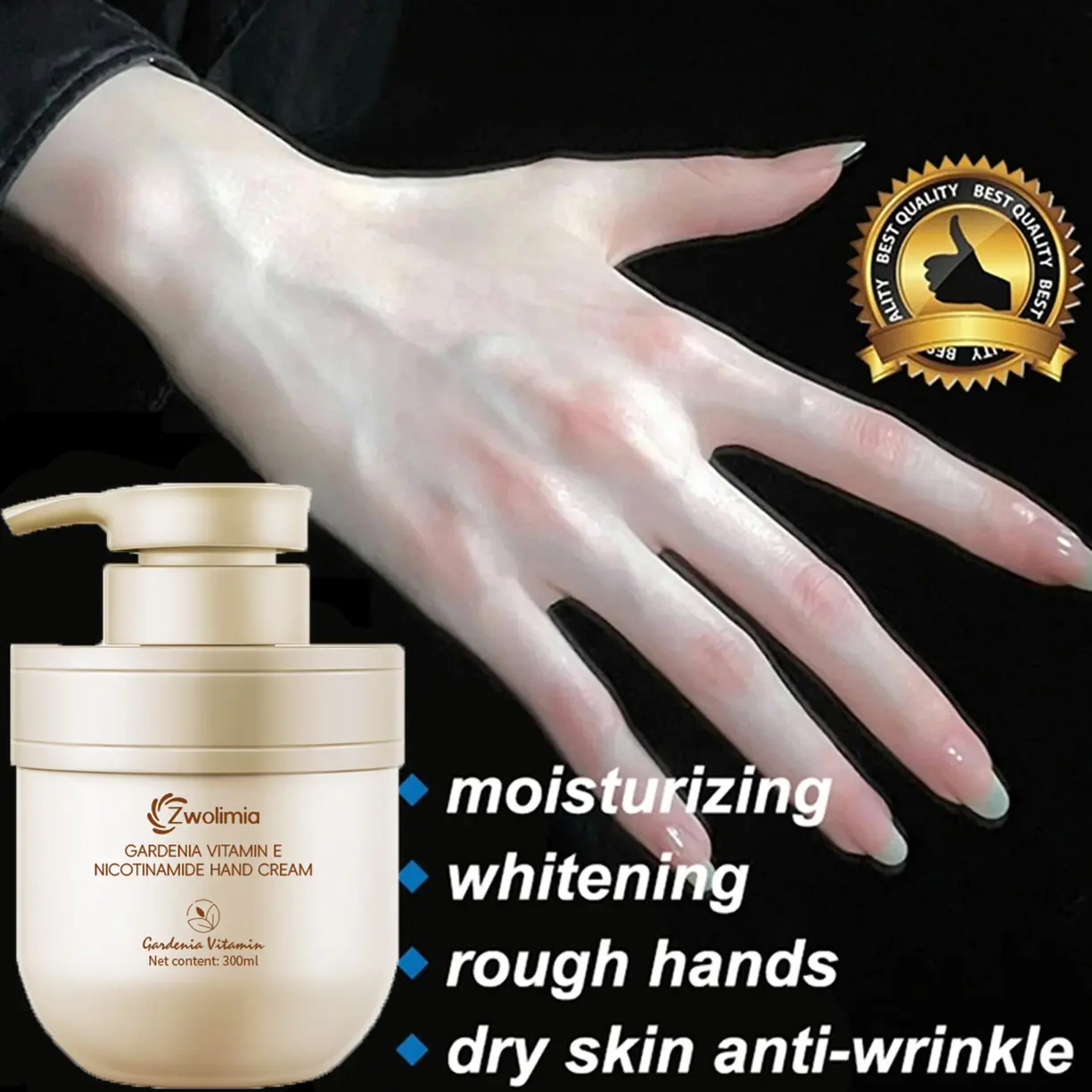 Hand Cream Pemutih Tangan Krim Tangan Minyak Esensial Gardenia 300ml Anti Kerut Kering Dan Kasar Krim Pelembab Kerut Melembabkan Dan Nutrisi