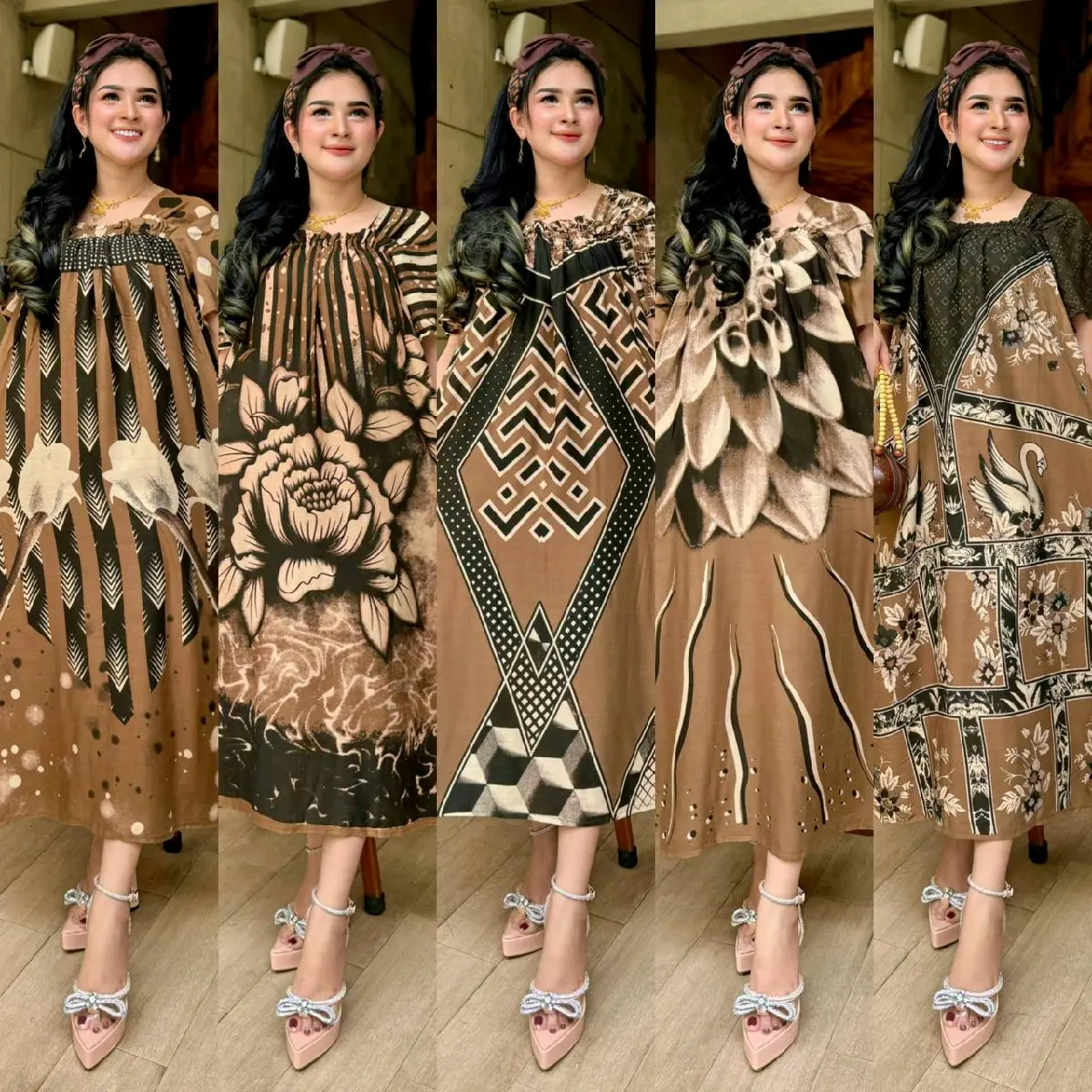 PAKET HEMAT 3 PCS DASTER FUJI BUSUI JUMBO MURAH MOTIF ( CINDERELLA ) Rayon Nyaman Standar Wanita