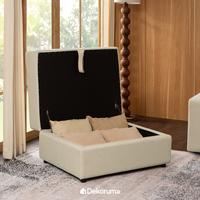 Gambar Dekoruma Michi Storage Sofa Stool Kain | Sofa Penyimpanan Barang - Abu-abu Tua dari Dekoruma Official Store Kab. Bekasi 5 Tokopedia